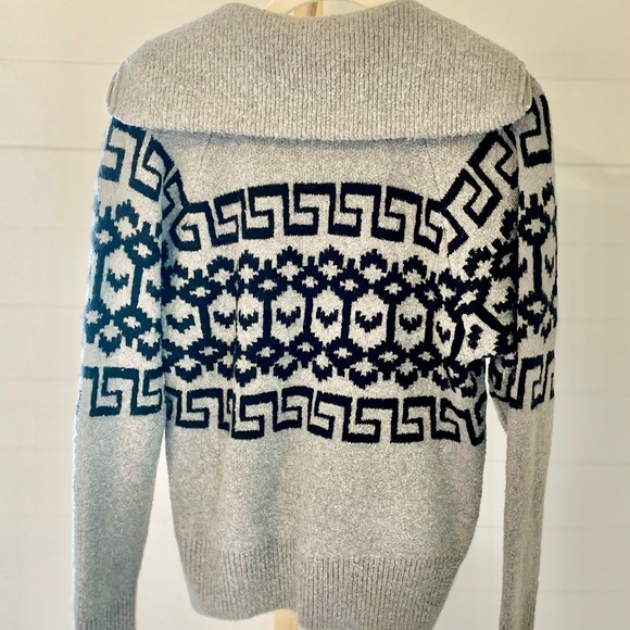 Universal Thread Women's Zip Up Cardigan Heather Gray Zig Zag XS - Picture 4 of 8